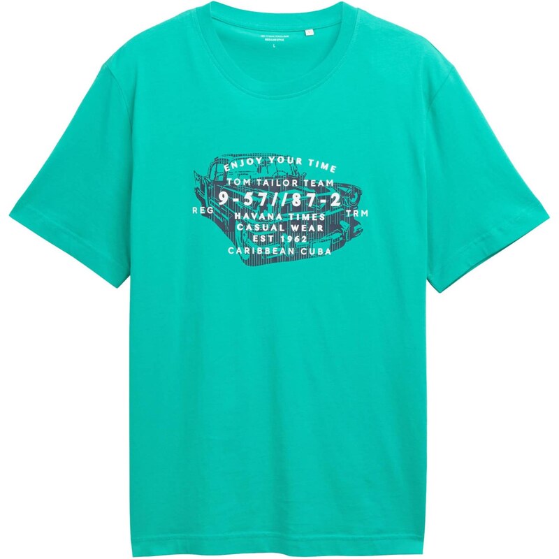 TOM TAILOR Tričko tmavomodrá / hnedá / zelená / biela 63466491