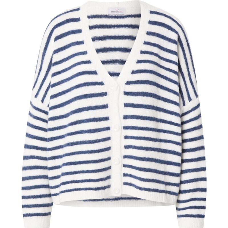 Zwillingsherz Kardigán enciánová / biela 63466638