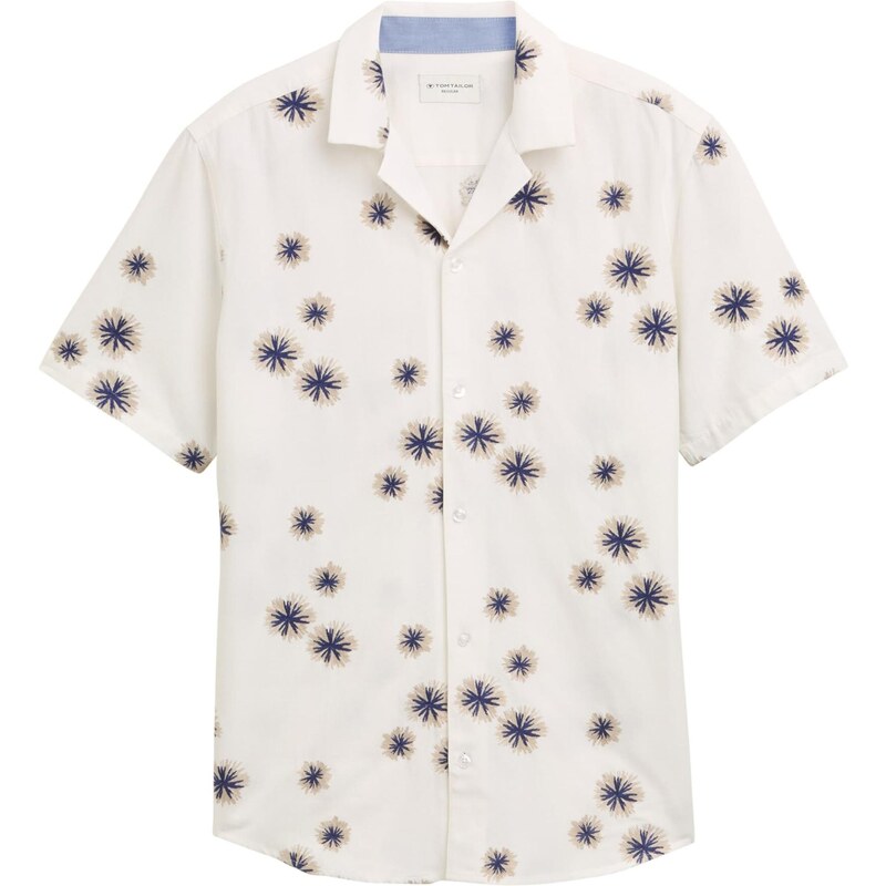 TOM TAILOR Košeľa tmelová / tmavomodrá / biela 63466714