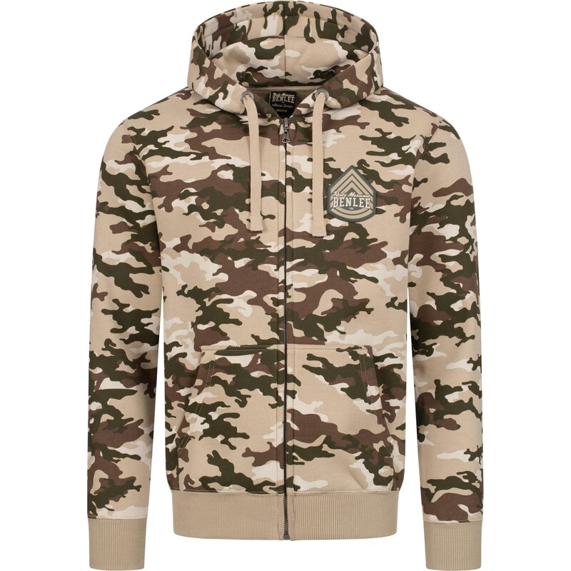 Benlee Športová mikina so zipsom Frasen svetlohnedá / tmavohnedá / 64391461