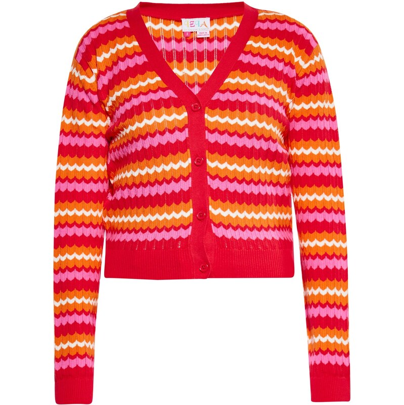 IZIA Kardigán tmavooranžová / ružová / červená / biela 65871912