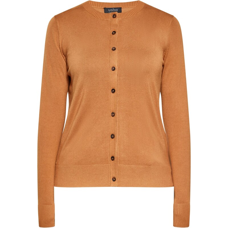 usha BLACK LABEL Kardigán tmavobéžová 63490557