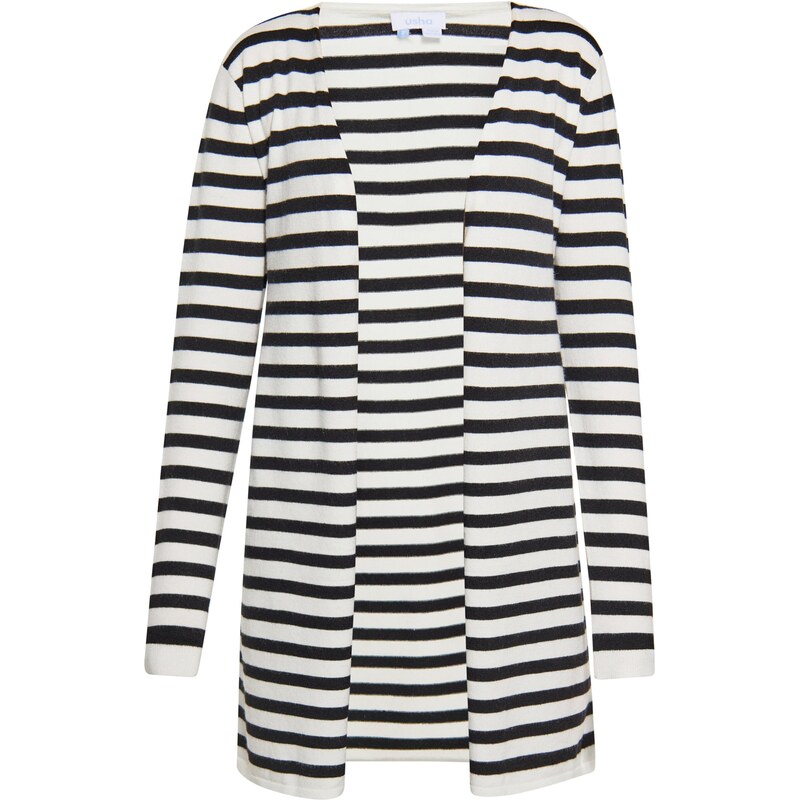 usha BLUE LABEL Kardigán čierna / biela 64559080