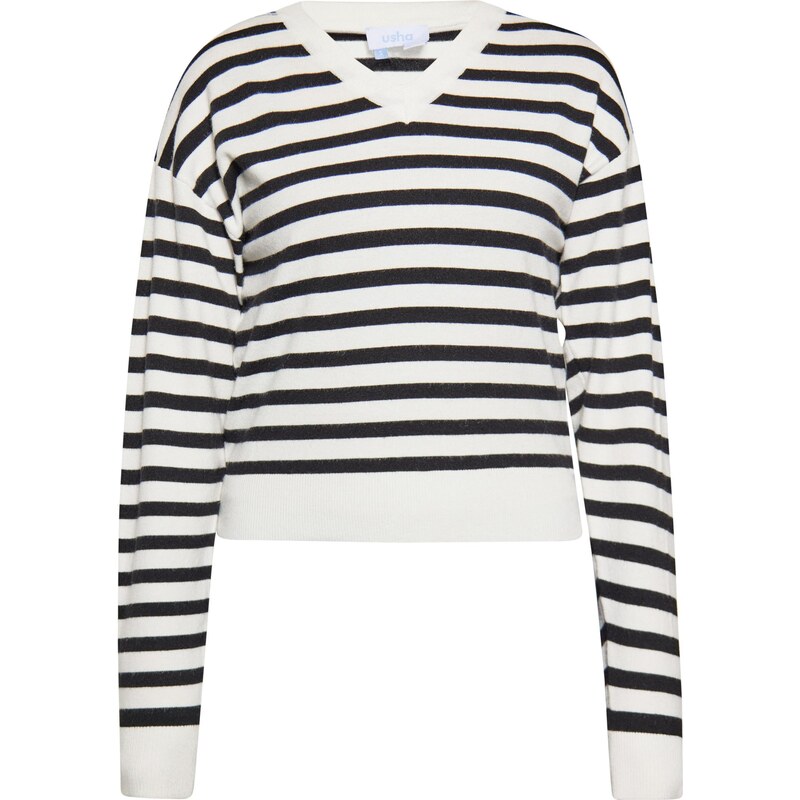 usha BLUE LABEL Sveter čierna / biela 65642896