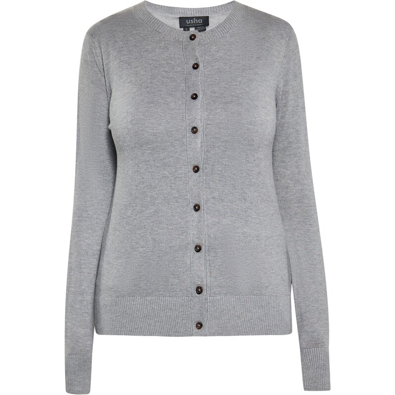 usha BLACK LABEL Kardigán sivá melírovaná 63490563