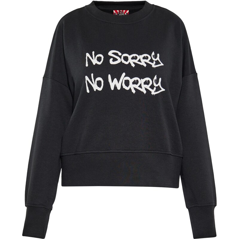 myMo ROCKS Mikina čierna / biela 65871591