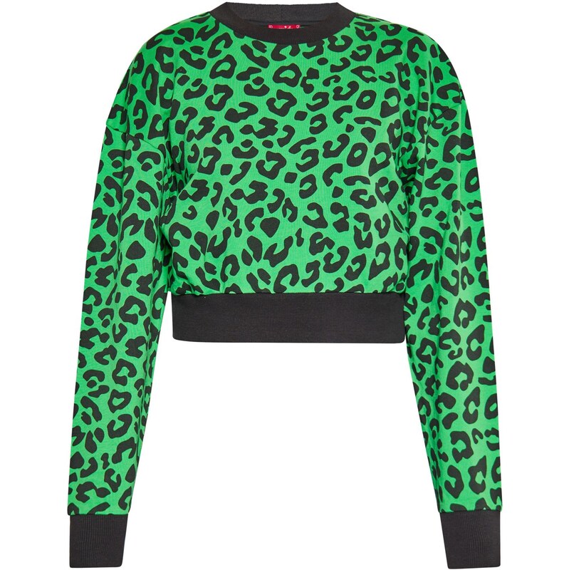 swirly Mikina trávovo zelená / čierna 65693929