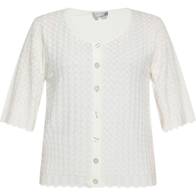 Usha Kardigán šedobiela 65643009