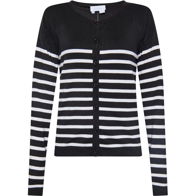 usha BLUE LABEL Kardigán čierna / biela 64559082
