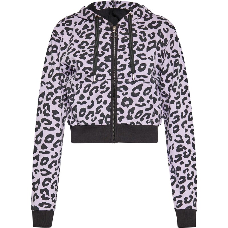 swirly Tepláková bunda levanduľová / čierna 65871778