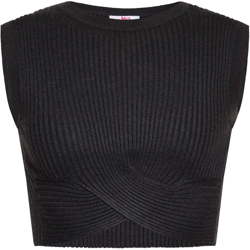MYMO Vyšívaný top čierna 65871791