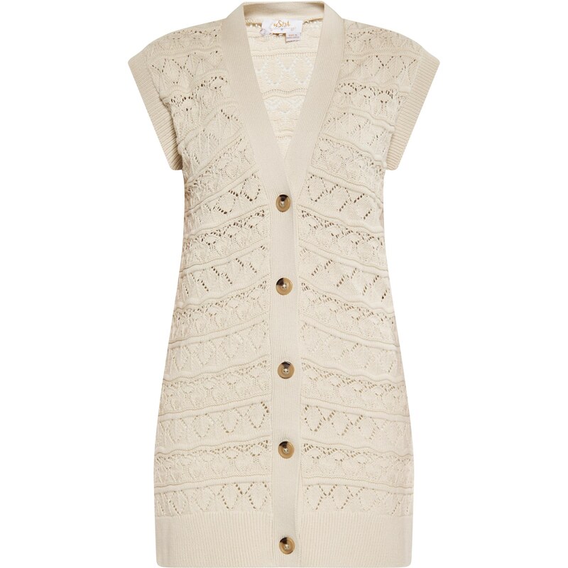 usha FESTIVAL Pletená vesta krémová 63701997