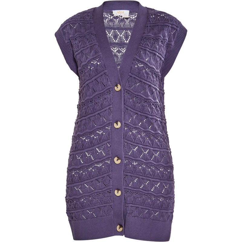 usha FESTIVAL Pletená vesta tmavofialová 63701999