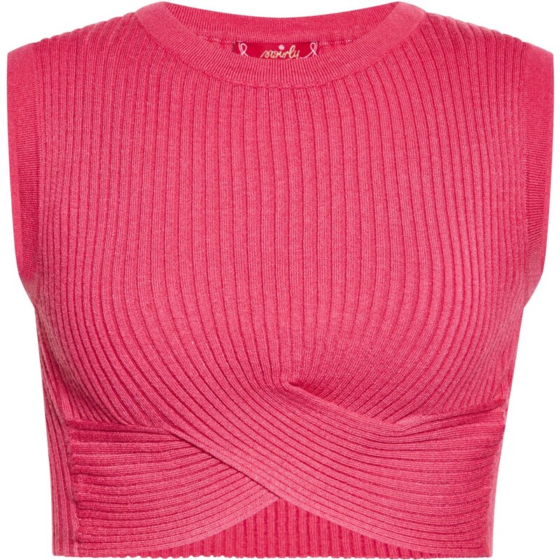 swirly Vyšívaný top ružová 65871821