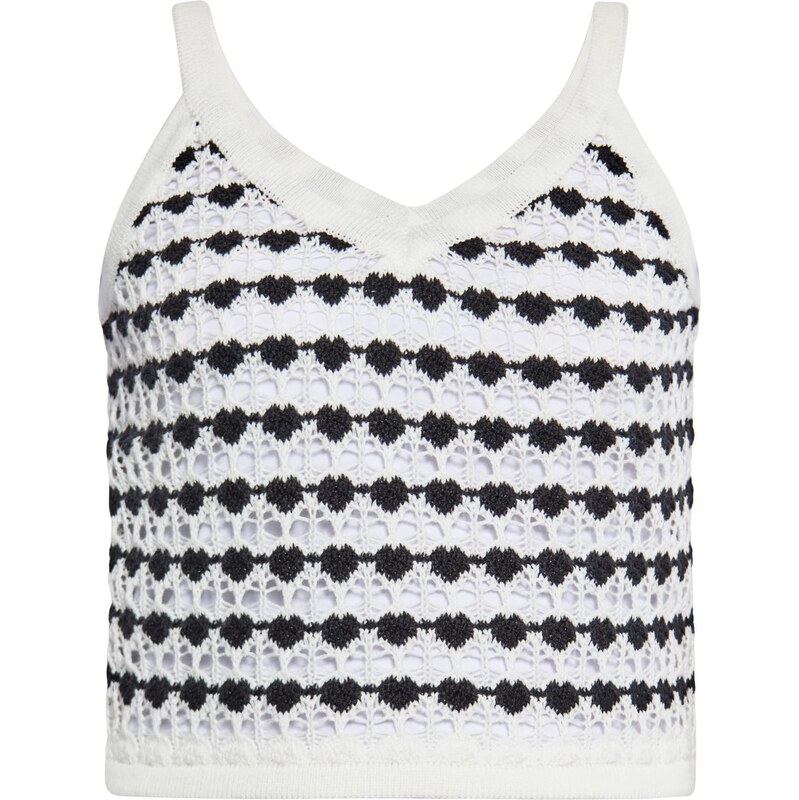 IZIA Vyšívaný top čierna / biela 65643042