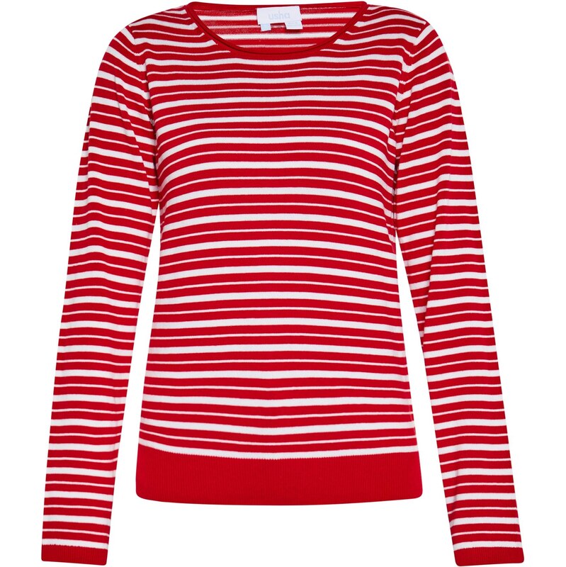 usha BLUE LABEL Sveter červená / biela 65643066