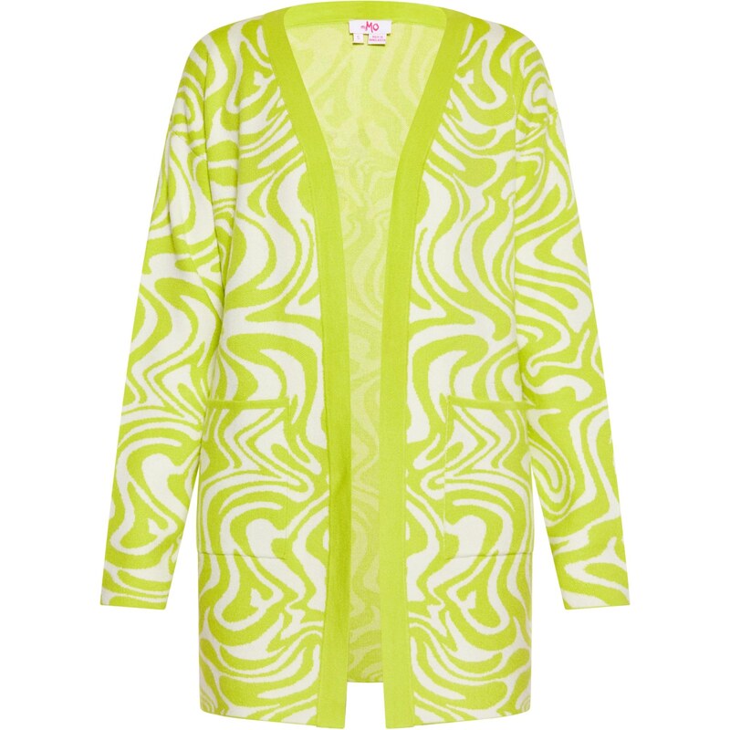 MYMO Kardigán limetová / biela ako vlna 65872217