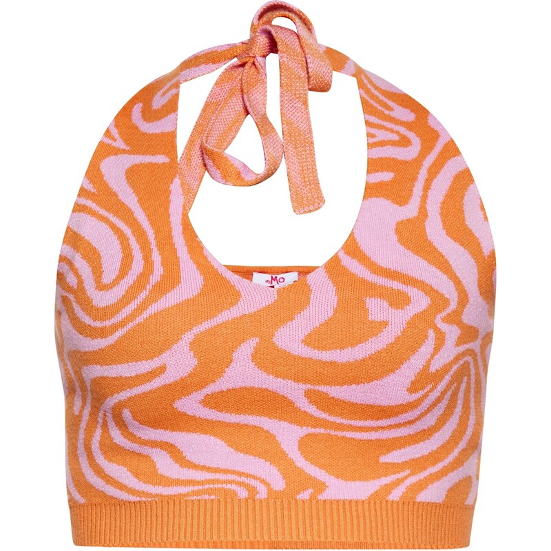 MYMO Vyšívaný top oranžová / svetloružová 65872268