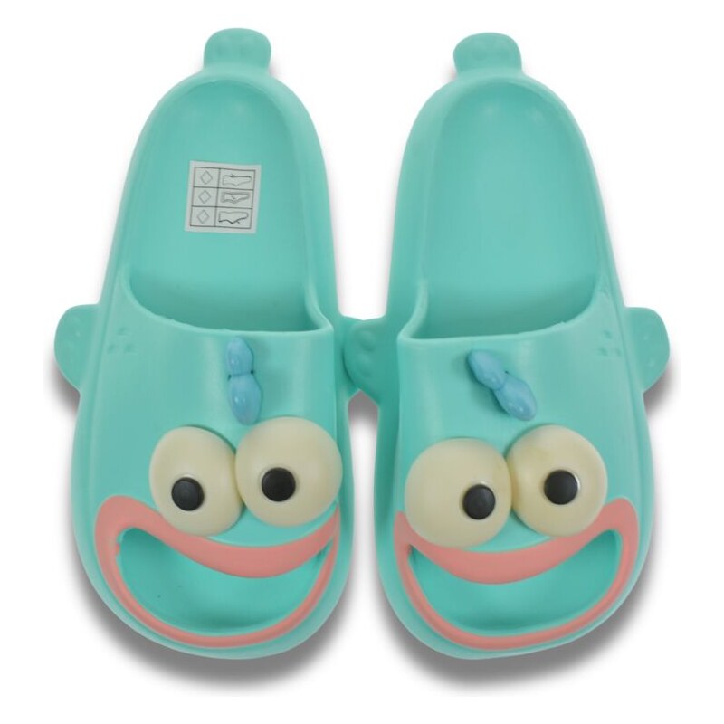 JOHN-C Detské modré šľapky FUNNY FACE 63471239