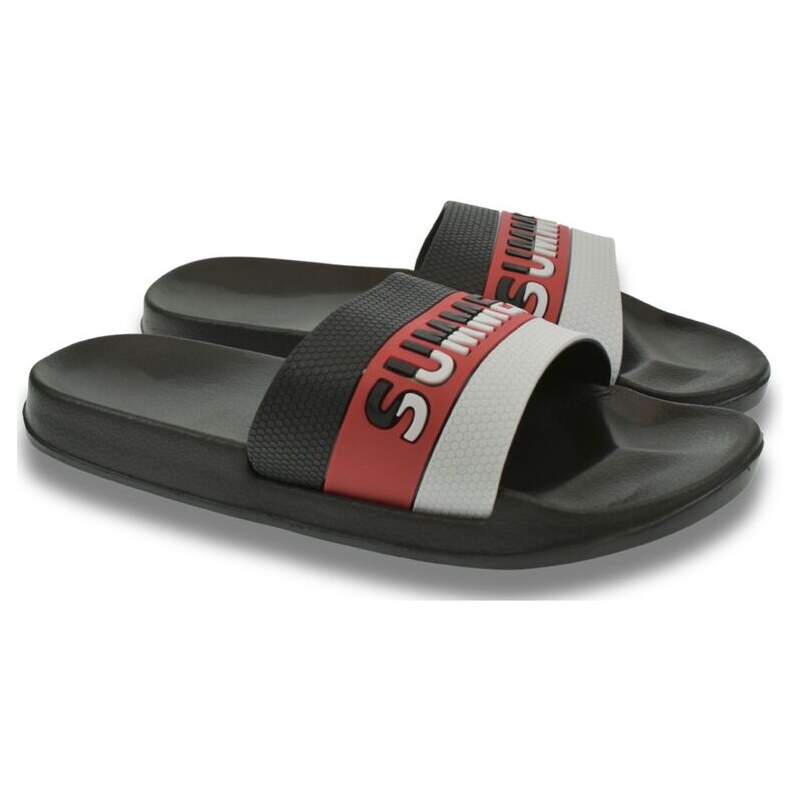 JOHN-C Pánske čierne šľapky SUMMER 44-49 63471255