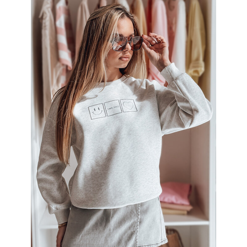 DStreet Dámska oversize mikina s výšivkou EASYJOY 64791130