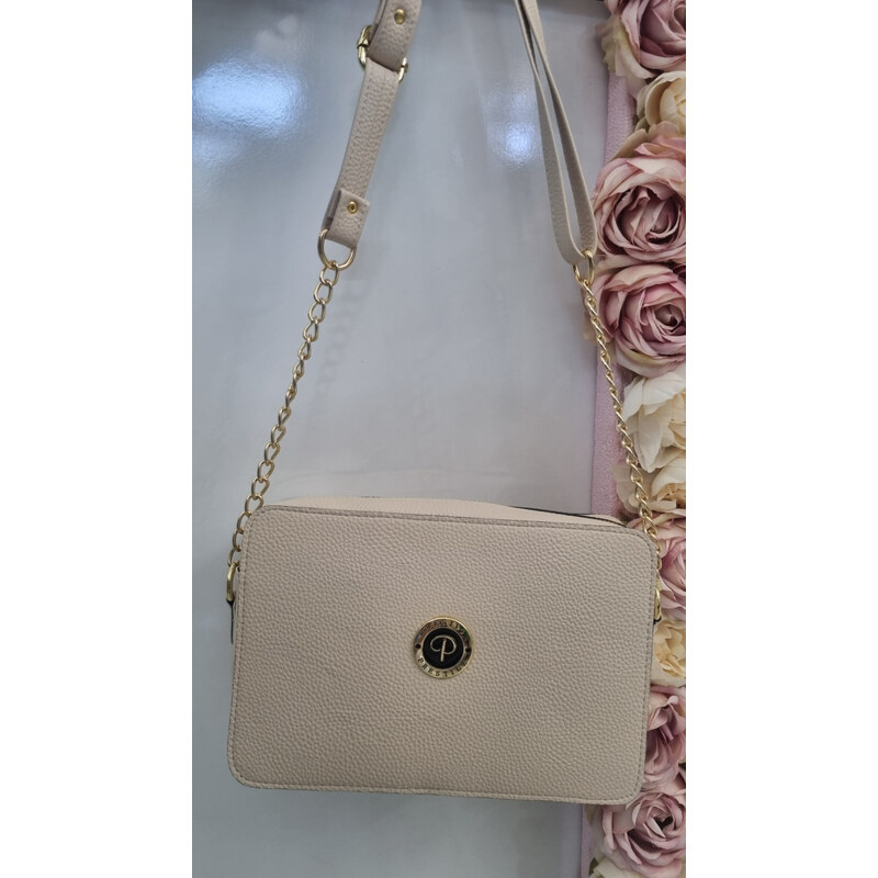 Katrins Fashion Štýlová béžová crossbody kabelka Prestige 63477106