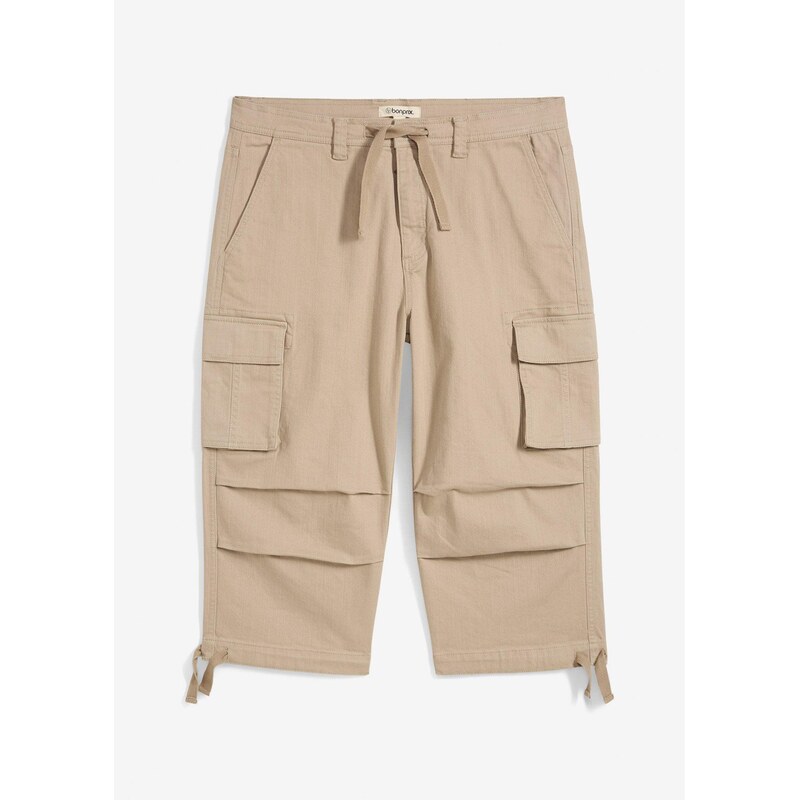 bonprix Strečové 3/4 kapsáčové nohavice, Loose Fit, extra široké, 63477714