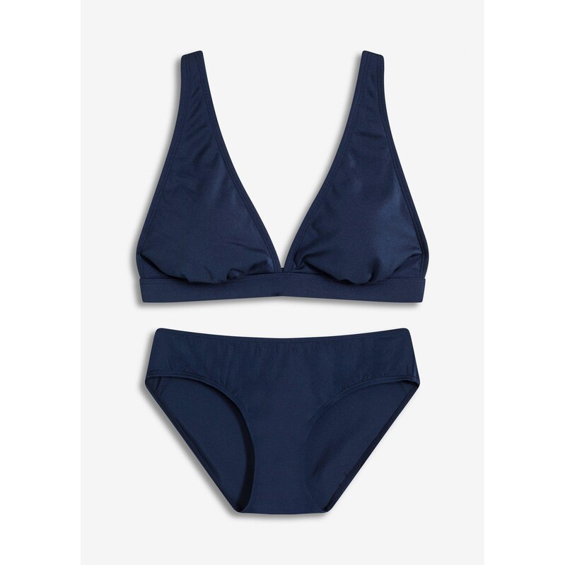bonprix Bikiny (2-dielne) z lesklého materiálu, farba modrá 63477724