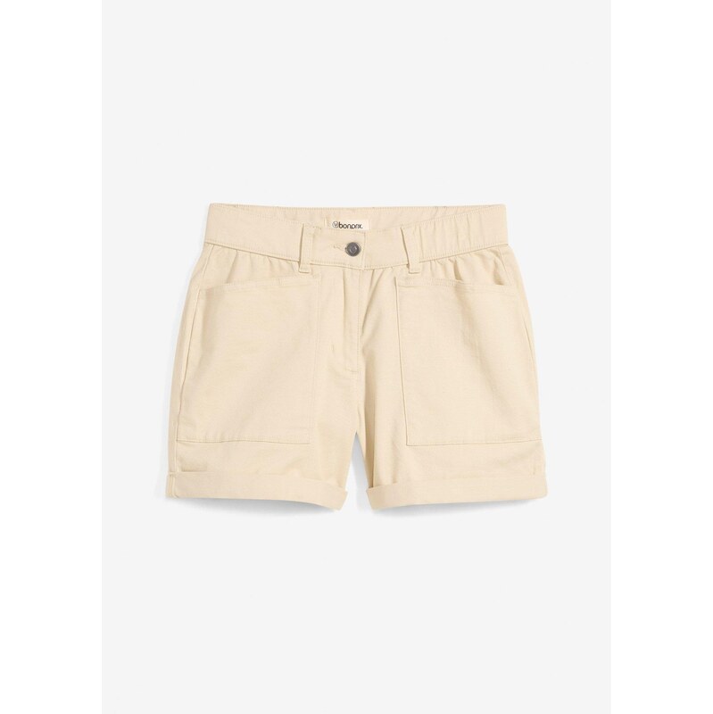 bonprix Twillové šortky, farba béžová 63477828