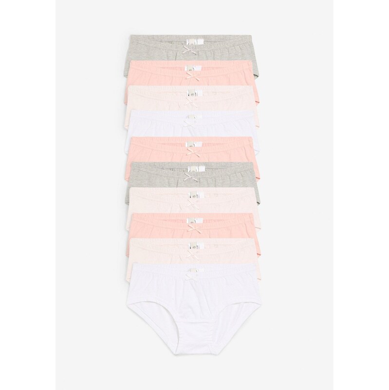 bonprix Bokové nohavičky s mäkkou bavlnou (10 ks), farba ružová 63477845