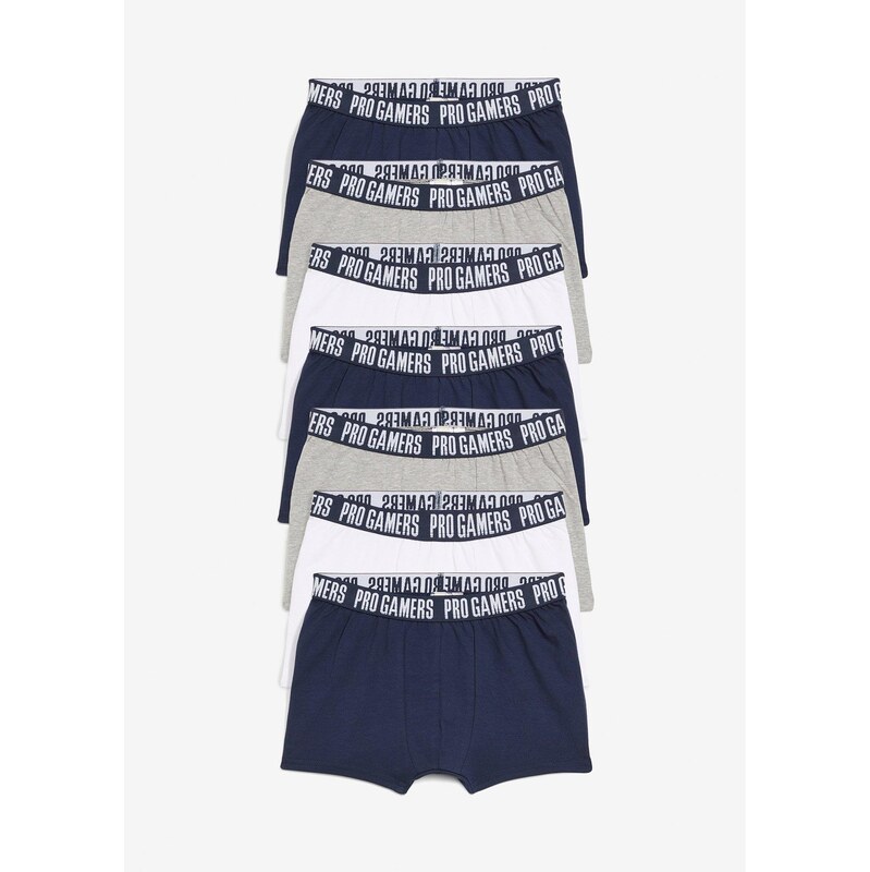 bonprix Boxerky s mäkkou bavlnou (7 ks), farba biela 63477846
