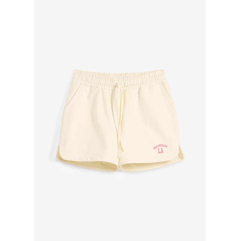 bonprix Teplákové šortky z čistej bio bavlny, farba biela 63477921