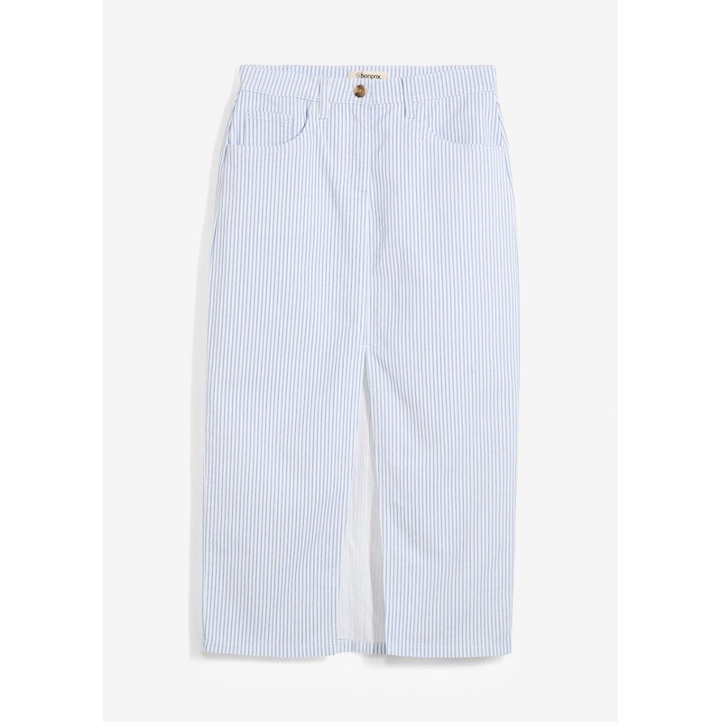 bonprix Džínsová sukňa, farba biela 63478027