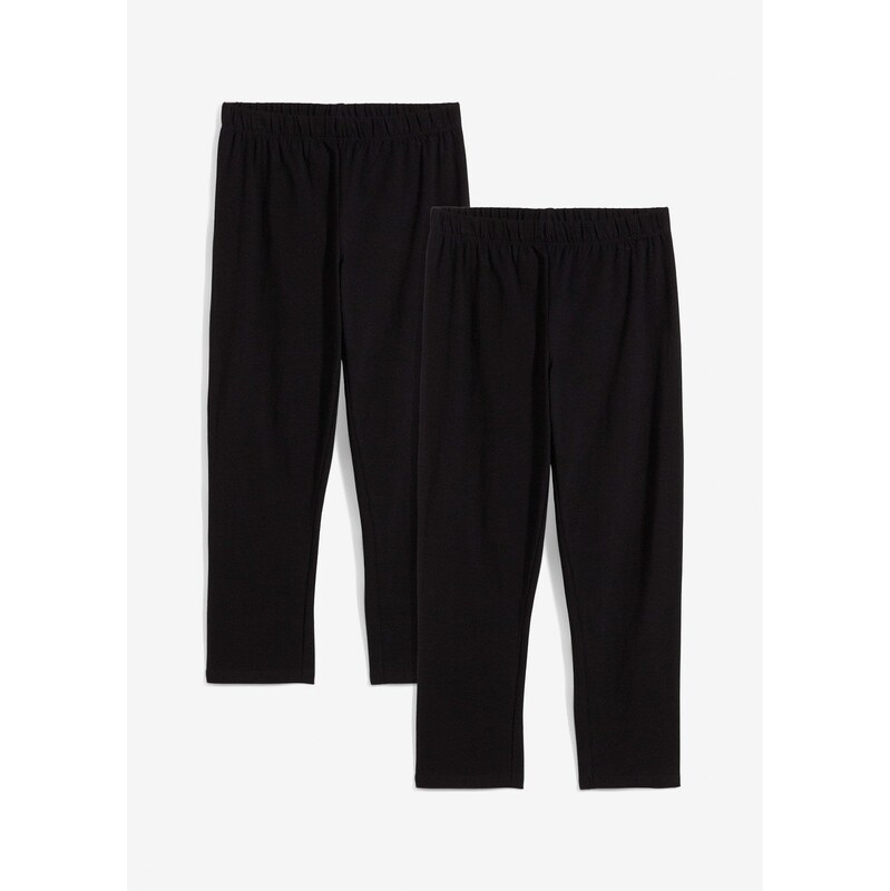 bonprix Capri legíny z bio balvneného mixu (2 ks v balení), farba 63478309