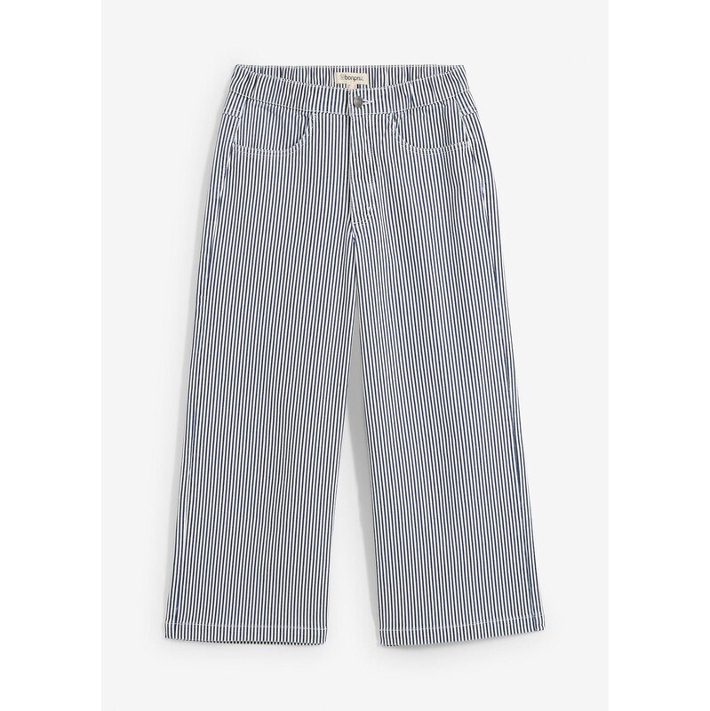 bonprix Twillové nohavice s pohodlným pásom, farba modrá 63478358