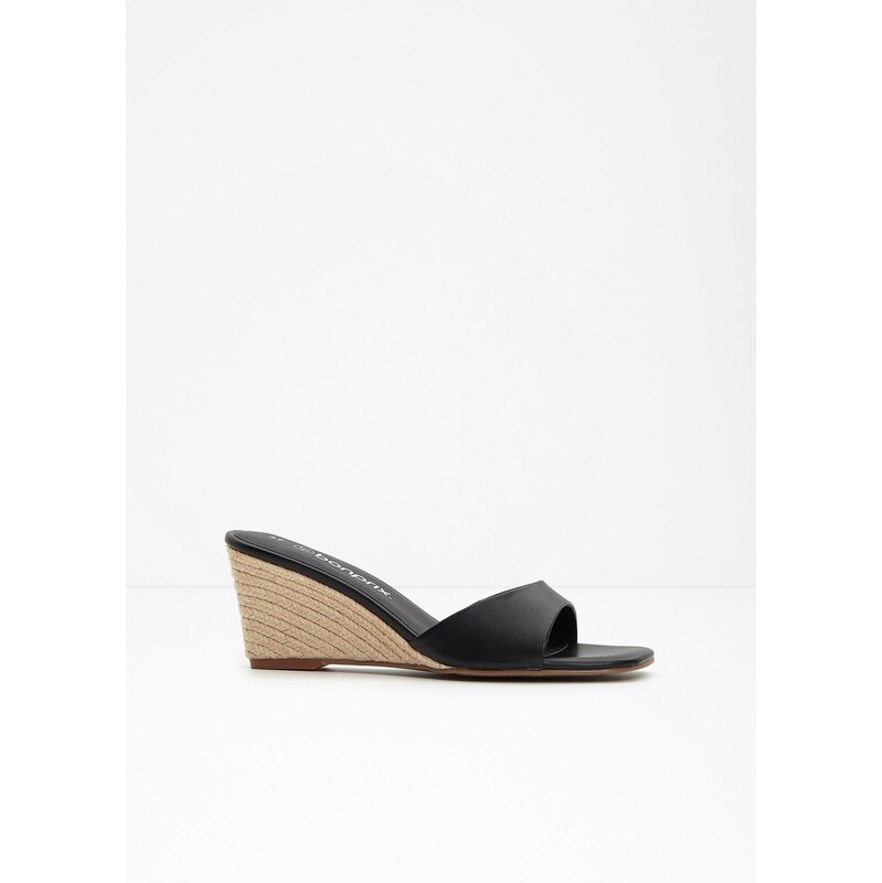 bonprix Šľapky s klinovým podpätkom, farba čierna 63478386