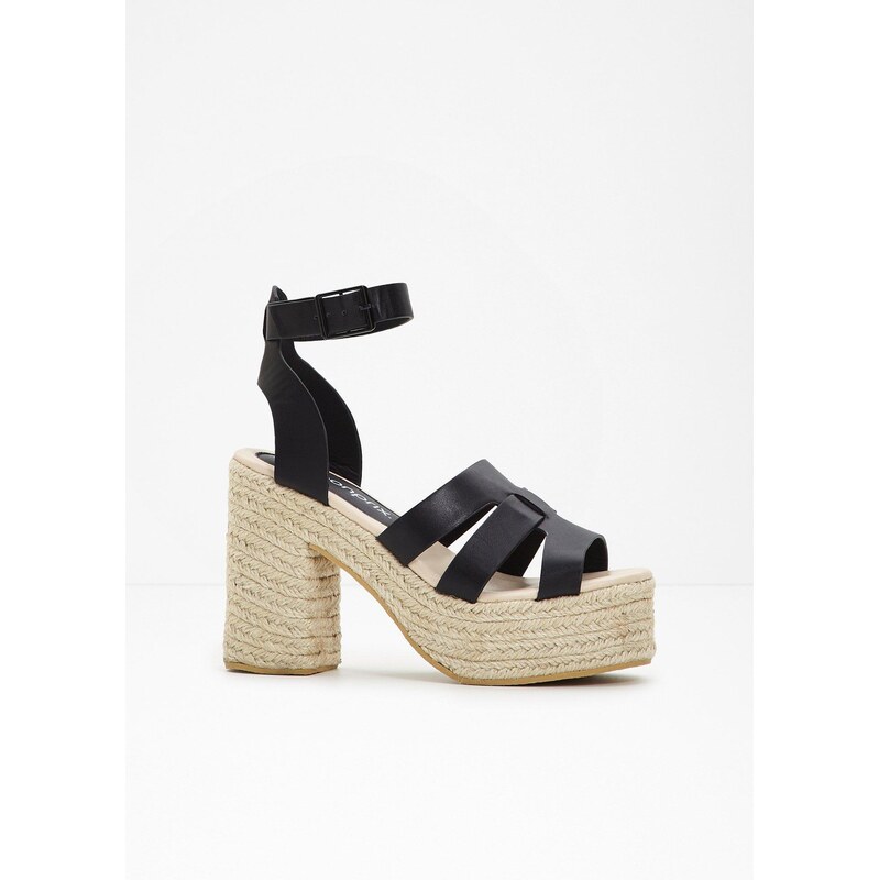 bonprix Sandále na platforme, farba čierna 63478387