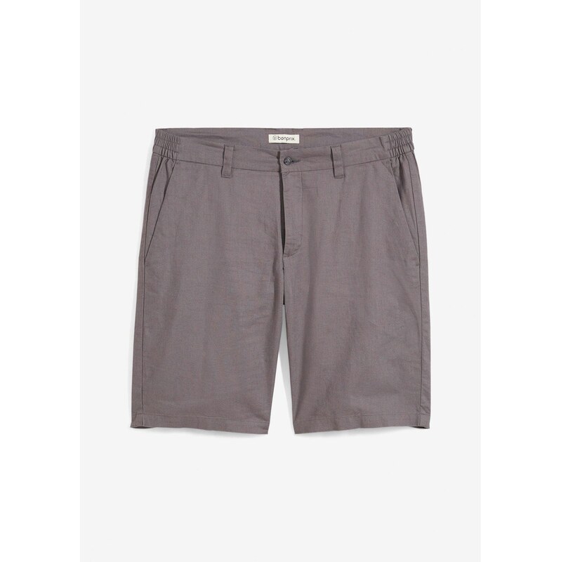 bonprix Chino bermudy, Regular Fit s plátnom, farba šedá 63478400