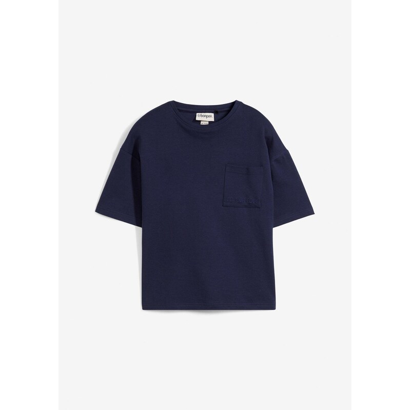 bonprix Tričko oversized s bio bavlnou, farba modrá 63478435