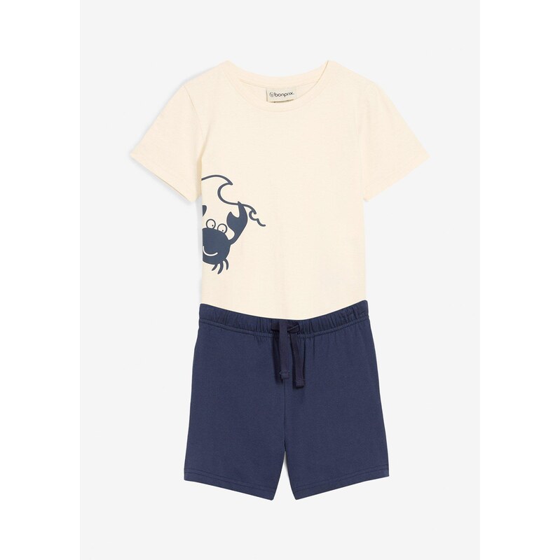 bonprix Tričko a krátke nohavice (2-dielna sada), z bio bavlny, farba 63478437