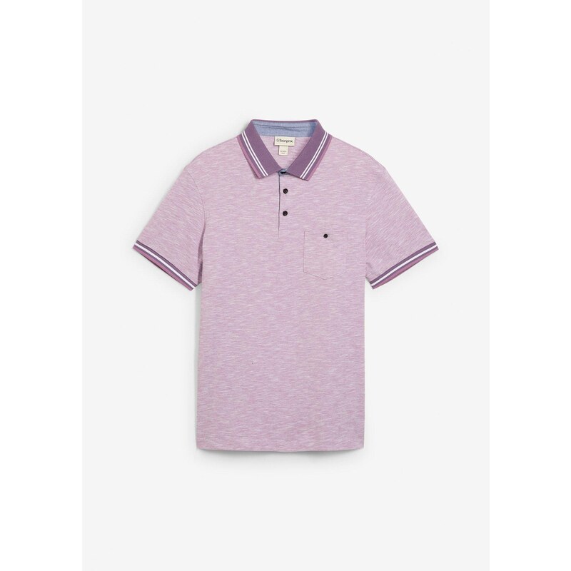 bonprix Polo tričko z čistej bavlny, farba fialová 63448426