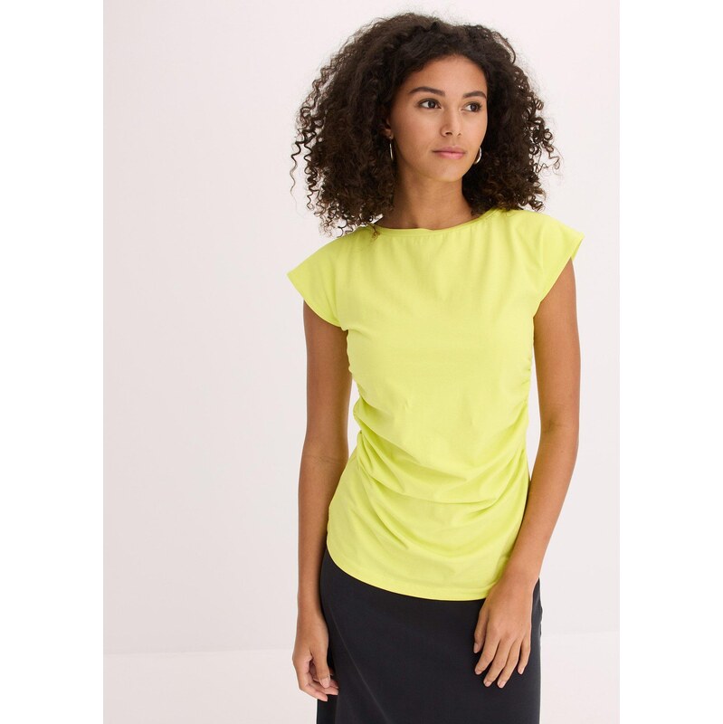 bonprix Tričko z bavlny so strečom, farba žltá 63478109
