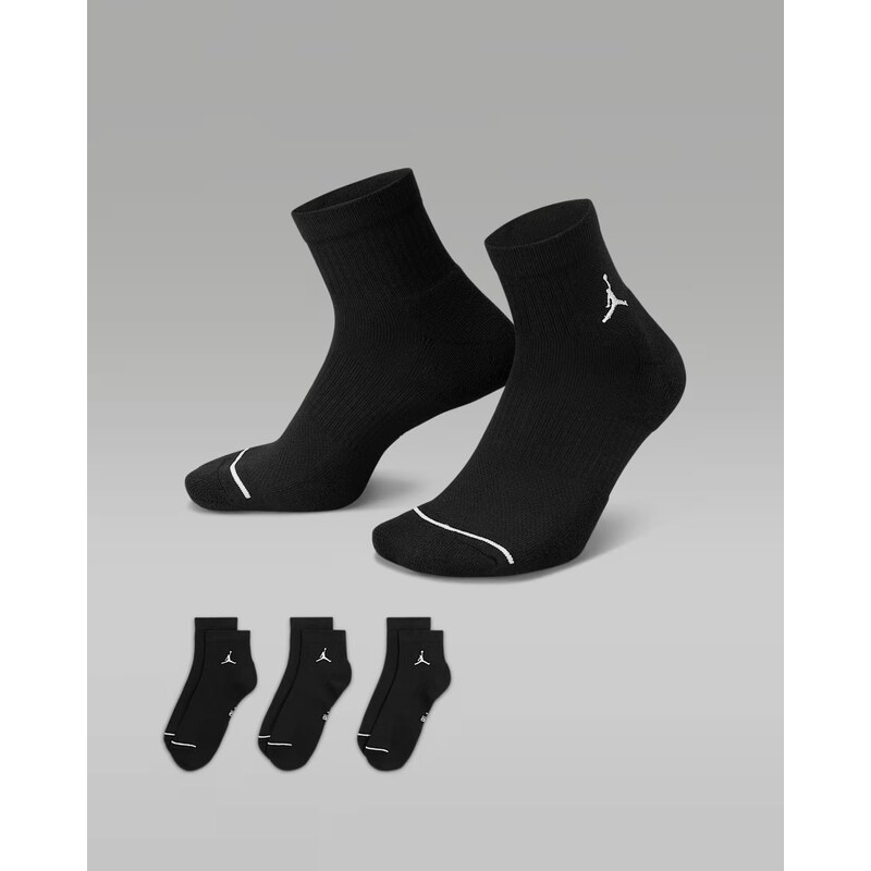 Jordan Everyday Ankle Socks (3 Pairs) BLACK/WHITE 63479173