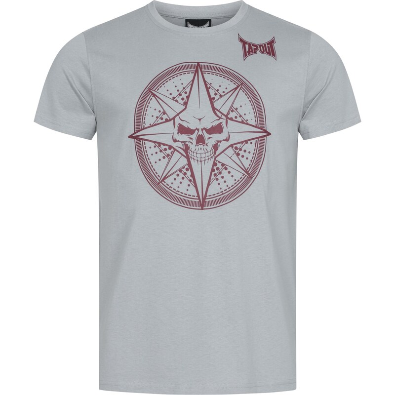 Tapout Tričko Skrape sivá melírovaná / karmínovo červená 63956538