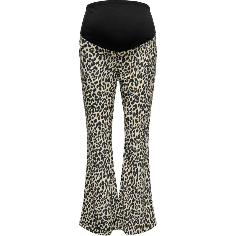 Only Maternity Nohavice sivobéžová / čierna 63482888