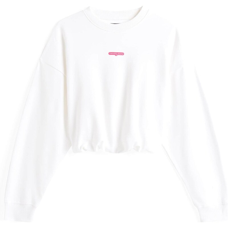 Tommy Jeans Mikina ružová / biela / šedobiela 63705947