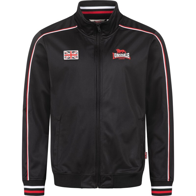LONSDALE Tepláková bunda červená / čierna / biela 63694374