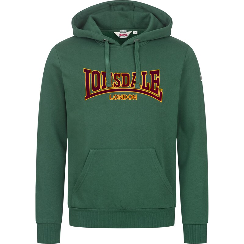 LONSDALE Mikina Classic tmavozelená / oranžová / čierna 63694394