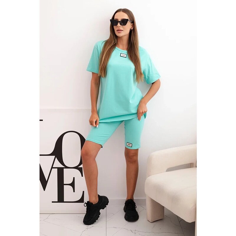 Kesi Dámsky bavlnený komplet Florian s krátkym rukávom a šortkami 63762488