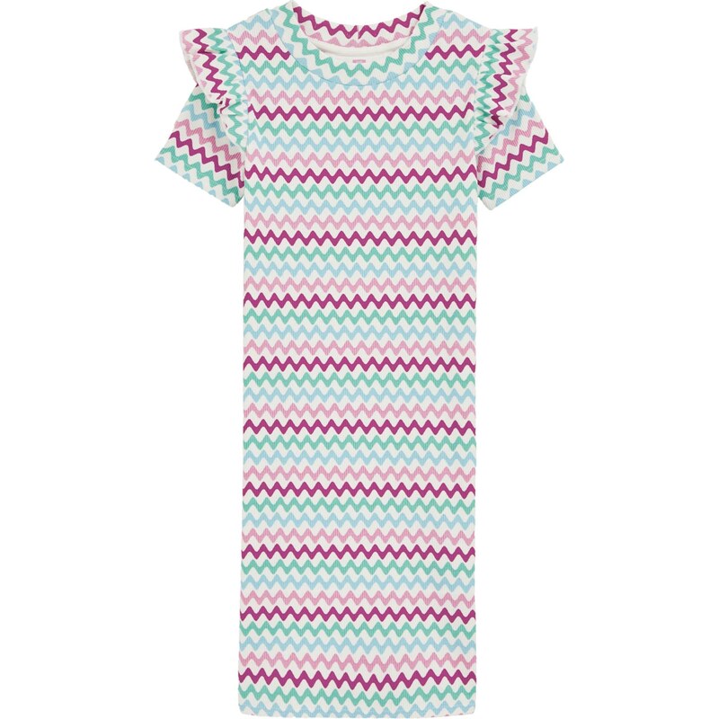 WE Fashion Šaty svetlomodrá / svetlozelená / fialová / biela 63694417